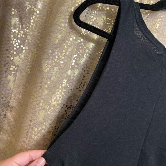 PINK Victorias Secret black/neon green guac muscle tanktop, S - Picture 3 of 4